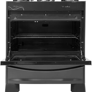 SUGGAR FOGÃO NEO GLASS PRETO MESA DE VIDRO 5 BOCAS TREMPE 6 APOIOS ACENDIMENTO AUTOMÁTICO FGVNG510PT - Imagem 5