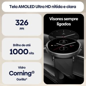 Zeblaze Relógio inteligente GTR 3 Pro, 1,43 "HD SmartWatch para homens Mulheres, modos esportivos IP68 à prova d'água/100+, pedômetro, Android Smart Watch for Android iOS (Prata) - Imagem 3