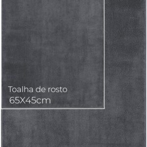 Decolab Kit Toalha de Banho Air Light 100% Algodão (Cinza-escuro, 4 Peças) - Imagem 5