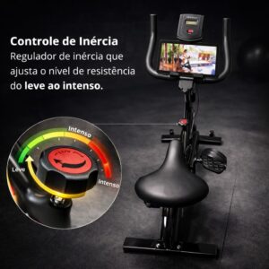 Bike Ergometrica Bicicleta Ergometrica Bike Spinning Silenciosa Vertical Modelo Premium - Imagem 6