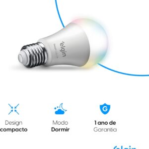 Lâmpada Inteligente Smart Color 10W Elgin RGB Wifi Compatível com Alexa e Google Home - Imagem 6