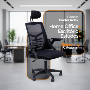 Cadeira Escritório Executiva Diretor Relax Ergonômica Preto (1) - Imagem 4