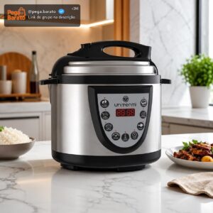 Panela de Pressão Elétrica Digital 4L 220V Inox Multifuncional com Timer Programável e Sistema de Segurança Inteligente - Imagem 1