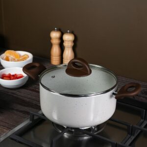 Brinox - Caçarola com tampa e fundo de indução Cerâmic Life 2,55L 20cm - Vanilla - Imagem 4