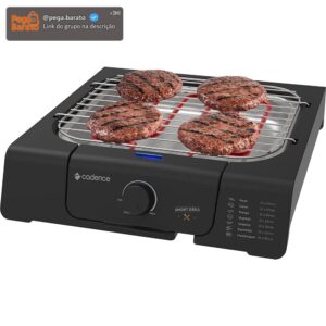Churrasqueira Grill Eletrica Cadence Short, 1200W, Preto, 220V, GRL805 - Imagem 1