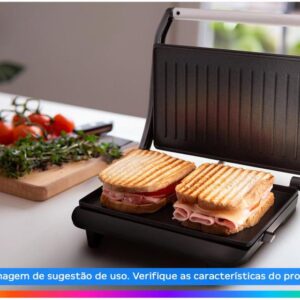 Sanduicheira/Grill Britânia Press BGR27I 2 em 1 Prata 850W Antiaderente - Imagem 2