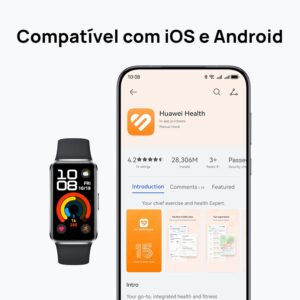 Smartwatch, HUAWEI Band 10, Caixa de Polímeros Duráveis, Análise do Sono em Nível Profissional, Assistente de Bem-estar Emocional, Relógio Smartwatch Compatível com Android e iOS, Preto - Imagem 8