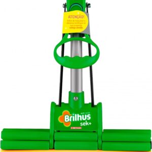 Mop Sek+ Lava e Seca Brilhus Bettanin | com Esponja de Alta Absorção, Cabo Retrátil de Inox até 89cm, para Limpeza Pesada em Pisos - Imagem 4