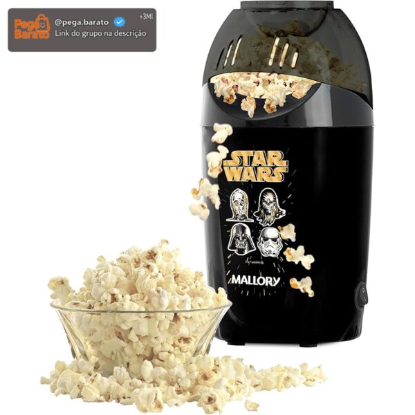 Pipoqueira Elétrica Mallory Star Wars- Pipoca saudável pronta em 3 minutos - 220V