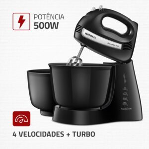 Batedeira Premium, Mondial, Preto/Inox, 500W, 220V - B-04 NP - Imagem 4