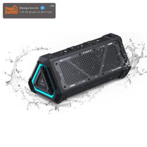 MLOVE P3 Alto-falante Bluetooth Portátil IPX7 à Prova d'água, 40W Bass, Bluetooth 5.3, Emparelhamento estéreo sem fio, TWS, Suporte Micro SD, USB-C Charing, Preto - Imagem 1