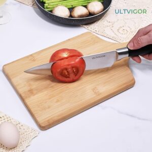 Conjunto de Facas 5 Peças, 4CR13 Aço Inoxidável Afiado e Durável, Cabo antiderrapante, Corte Preciso para Cozinhas Domésticas, Inclui Faca de Chef, Santoku, Preto - Imagem 4