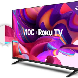 AOC 43S5135/78G - Smart TV LED 43" Full HD, Design sem bordas, Wifi, Conversor Digital, USB, HDMI - Imagem 2
