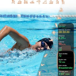 Bettdow SmartWatch Feminino 1.83" Full Touch, Assistente de voz Alexa, IP68 à Prova d'Água, Ligações Bluetooth, 100+ Modos Esportivos, Notificações Inteligentes, Compatível com iOS/Android (Ouro rosê) - Imagem 5