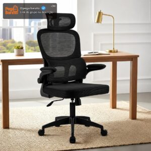 Cadeira de Escritório Almirante P600 Mesh Reclinável Preta 150Kg - Imagem 1