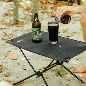 Bask Mesa Dobrável Portátil de Alumínio Tampo Oxford Ultraleve 900g – Camping, Praia e Pesca (Preto) - Imagem 2