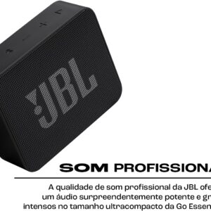 JBL, Caixa de Som, Go Essential 2, Bluetooth, Portátil, À Prova D'água e Poeira, Bateria de até 5h, Auracast, Som JBL Original Pro Sound, 3.1 W RMS - Preto - Imagem 2
