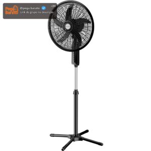 HEPTA WORLD Ventilador de Coluna, Resfriamento, Silencioso, Design Slim para Casa Escritório (PRETO, 220V, 101) - Imagem 1