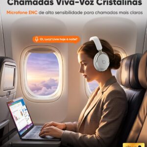 Basike Fone de Ouvido Bluetooth 5.4, Headphone Bluetooth com ANC, Som Hi-Fi - Imagem 4