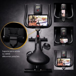 Bike Ergometrica Bicicleta Ergometrica Bike Spinning Silenciosa Vertical Modelo Premium - Imagem 3