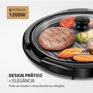 MONDIAL Grill Redondo Smart Grill 30cm, Preto, 1200W, 220V - G-04 - Imagem 6