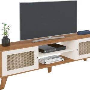 Artely Rack Charlotte para Tv até 75" com 2 Portas, Cinamomo/Off White - Imagem 3