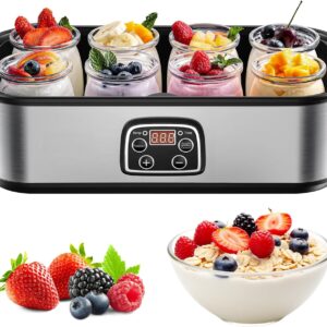 Logurteira Elétrica 220v Fabricante Logurte Elétrico com 8 Copos Dispensadores Capacidade Grande 1400 ml Máquina Fazer Logurte para Fazer Logurte Caseiro - Imagem 1
