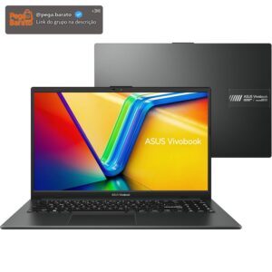 Notebook ASUS VivoBook Go 15, AMD RYZEN 5 7520U, 8GB, 256GB SSD, KeepOS, Tela 15,6" FHD, Mixed Black - E1504FA-NJ731 - Imagem 1