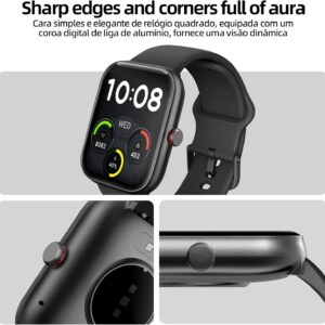 Bettdow SmartWatch, relogio smartwatch com 1.91" Ecrã tátil e AI, à prova d'água IP68, relogio feminino e masculino com 100+ Modos Esportivos Faz e Recebe Ligações(ouro) - Imagem 7