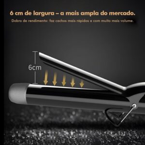 Modelador de Cachos 32mm com Revestimento Cerâmico, Controle Digital de Temperatura 140–220 °C, Aquecimento Rápido, Cabo Giratório 360°, Bivolt 110–240 V - Imagem 3