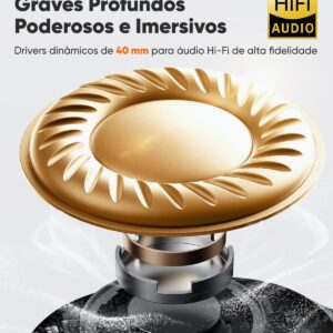 Basike Fone de Ouvido Bluetooth 5.4, Headphone Bluetooth com ANC, Som Hi-Fi - Imagem 6