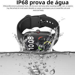 Bettdow SmartWatch, relogio smartwatch com 1.91" Ecrã tátil e AI, à prova d'água IP68, relogio feminino e masculino com 100+ Modos Esportivos Faz e Recebe Ligações(ouro) - Imagem 5