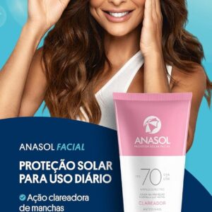 Anasol Protetor Solar Facial FPS 70 Clareador - 60 g - Imagem 2
