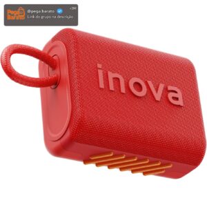 Caixa de Som, inava, Go- 5, Caixa de Som Portáteis Bluetooth,Terceira geração, 15h de reprodução, À Prova D'água IP67, TWS/USB/TF(Vermelho) - Imagem 1