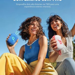 Soundcore Select 4 go da Anker Caixa de Som Portáteis Bluetooth, 20H de Reprodução, IP67 à Prova d'Água e Poeira, Flutuante, Som Potente, Ideal para Ambientes Internos, Externos e Passeios | 20H de Reprodução, IP67 à Prova d'Água e Poeira, Flutuante, Som Potente, Ideal para Ambientes Internos, Externos e Passeios - Imagem 6