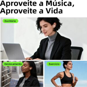 Fone de Ouvido Bluetooth 5.3, Graves Potentes, Drivers de 13mm, 14H de Reprodução, Resistência à Água, Fone sem fio tws (rosa) - Imagem 6