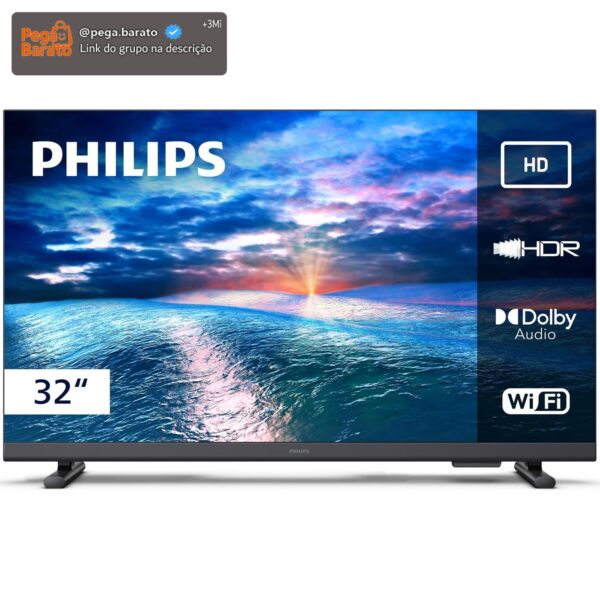 PHILIPS, Smart TV, 32" HD, 32PHG6910/78, HDR10, HDMI, USB, Dolby Audio, Wi-Fi