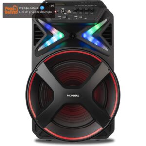 MONDIAL Caixa Amplificada Connect Lights, Preto/Vermelho, 400W RMS, Bivolt - CM-400 - Imagem 1