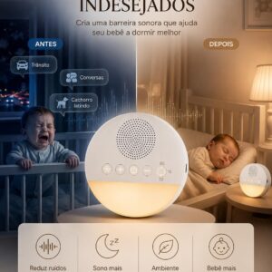 Aparelho de Ruído Branco para Dormir, Bebê, Adultos, Sons Relaxantes, Timer - Imagem 4