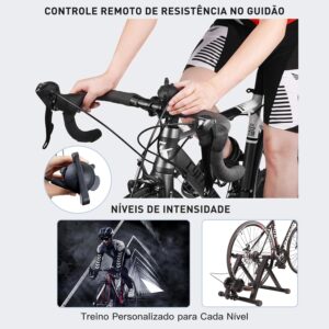 Rolo de Treino para Bicicleta Aro 27 a 29 com 6 Níveis de Resistência, Estrutura em Ferro, Compatível com Quick Release - Imagem 4
