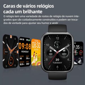 Bettdow SmartWatch, relogio smartwatch com 1.91" Ecrã tátil e AI, à prova d'água IP68, relogio feminino e masculino com 100+ Modos Esportivos Faz e Recebe Ligações(ouro) - Imagem 4