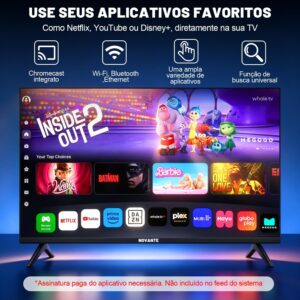 Smart TV 32 Polegadas, Whale 10.0, LED HD Ready, Wi-Fi e Bluetooth, Dolby Atmos, Netflix e YouTube, 3x HDMI - Imagem 5