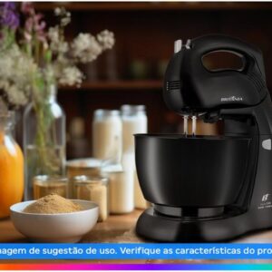Batedeira Britânia Preta 500W 4 Velocidades 4,3L Pérola 550 - Imagem 3