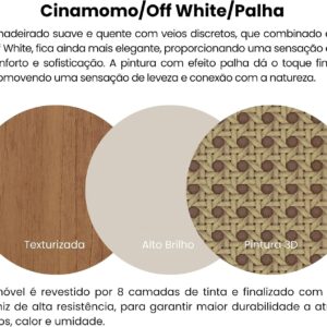 Artely Rack Charlotte para Tv até 75" com 2 Portas, Cinamomo/Off White - Imagem 10