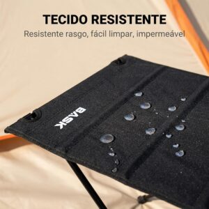 Bask Mesa Dobrável Portátil de Alumínio Tampo Oxford Ultraleve 900g – Camping, Praia e Pesca (Preto) - Imagem 8