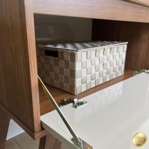 Artely Rack Lotus para Tv 60" com Porta Basculante, Cinamomo/Off White - Imagem 11