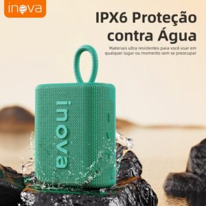 Caixa de Som, inava, Go- 5, Caixa de Som Portáteis Bluetooth,Terceira geração, 15h de reprodução, À Prova D'água IP67, TWS/USB/TF(Vermelho) - Imagem 8