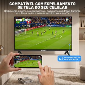 Smart TV 32 Polegadas, Whale 10.0, LED HD Ready, Wi-Fi e Bluetooth, Dolby Atmos, Netflix e YouTube, 3x HDMI - Imagem 4