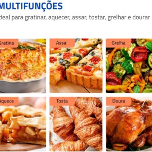 MONDIAL Forno Elétrico 60L Family Grill Inox, Preto/Inox, 2000W, 220V - FRN-60-BI - Imagem 6