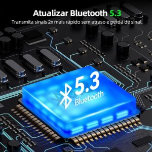 Fones de ouvido Bluetooth 5.3 sem fio, bateria com duração de 40 horas, carregamento USB-C, classificação de resistência à água IPX6, microfone embutido, compatíveis com Android e iOS ROSA - Imagem 6